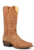Roper® Men's Tan Embossed Sueded Lizard Cutter Toe Boots