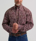 Wrangler® George Strait™ Men's L/S Garnet Paisley Button Shirt