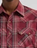 Wrangler Retro® Men's L/S Rust Canyon Plaid Snap Shirt