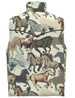 Hooey® Ladies' Dark Charcoal/Horse Print Reversible Puffer Vest