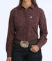 Cinch® Ladies' L/S Purple Paisley Print ArenaFlex Button Shirt