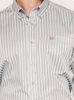Cinch® Men's L/S Light Blue/Tsn Striped Button Shirt
