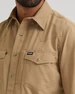 Wrangler® Men's L/S Khaki Kelp ATG Performance Snap Shirt