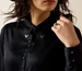 Ariat® Ladies' L/S Black Satin Mira Concho Snap Shirt
