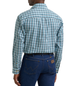Wrangler® Men's L/S Teal/Black Plaid Classic Button Shirt