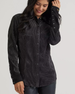 Wrangler x Lainey Wilson Ladies' L/S Black Shimmer Night Sky Snap Shirt