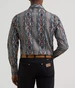 Wrangler Checotah® Men's L/S Ridge Blue/Grey Print Snap Shirt
