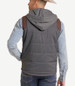 Rock & Roll Denim® Men's Grey Textured Puffer Vest with Hood and Microsuede Trim