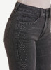 Rock & Roll Denim® Ladies' Washed Black Studded HR Wide Jeans