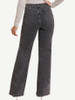 Rock & Roll Denim® Ladies' Washed Black Studded HR Wide Jeans