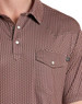 Rock & Roll Denim® Men's S/S Brown Diamond Print Pearl Snap Polo Shirt