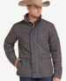 Rock & Roll Denim® Men's Grey Diamond Quilted/Microsuede Trim Jacket