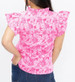 Emma + Grace® Ladies' S/S Jacquard Flutter Sleeve Blouse