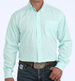 Cinch® Men's L/S Turquoise/White Stripe Button Shirt