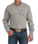 Cinch® Men's L/S Brown/White Herringbone Print Button Shirt