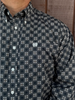 Cinch® Men's L/S Navy/Khaki Print Button Shirt