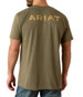 Ariat® Men's S/S Military Green Heather Logo T-Shirt