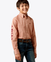 Ariat® Boys' L/S Ketchup Geo/Fudge Team Dixon Classic Fit Button Shirt
