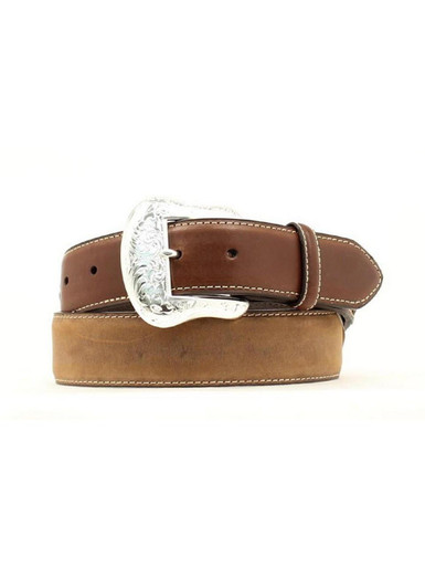 NoconaÂ® Top Hand Diamond Concho Brown Leather Belt