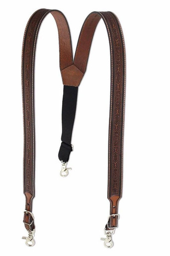 Nocona® Men's Gallus Tooled Leather Suspenders