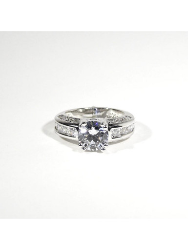 R.S. Covenant® Round Cut CZ Silver Ring