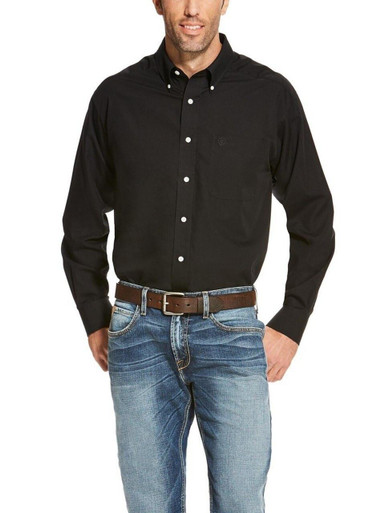 ariat-mens-ls-solid-black-
