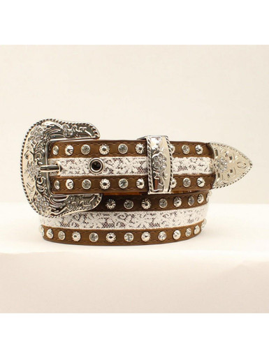 Gold Lace-Embellished Women’s Belt with Ornate Buckle Angel Ranch Women main image 3