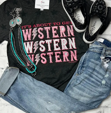 Ranch Swag Ladies It s About To Get Western Tee Black S 1 20421.1683830204.386.513