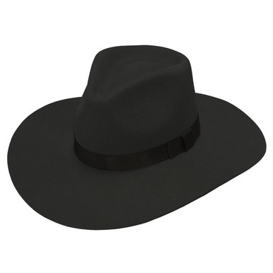 NWT Twister Pinch Front Cowgirl Hat Girls Black Felt Flat 3.5” Brim Western  L Amazon.com: Western Express Kids Felt Finish Pinch Front  main image 4