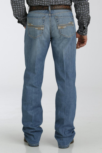 Cinch Men's Grant Light Stonewash Performance Stretch Relaxed Bo 並行輸入品 CINCH Men\u0027s Relaxed Fit Grant Jeans - Light Stonewash