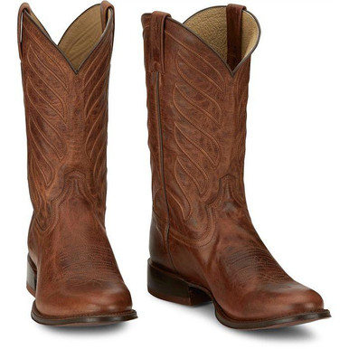 Tony Lama Brown Leather Cowboy Boots - US Size 8 1/2 D (Men) TONY LAMA Mens Cowboy Western Boots Size 8E Brown Leather  main image 2
