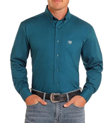 Panhandle Men's Big/Tall L/S Solid Poplin Button Shirt - Choose Color