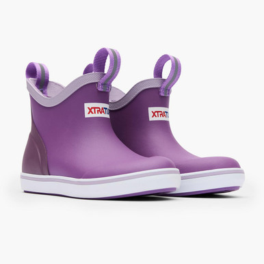 ☆NASTY FANCY CLUB☆ NF WESTERN STITCH LINE TRAINING SETUP W XTRATUF® Child/Youth Purple Ankle Deck Boots