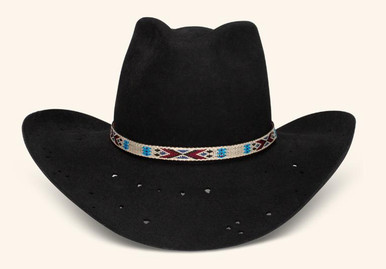 Charle 1 Horse Black Wide-Brim Felt Hat with Contrast Band Charlie 1 Horse Black Tepee Hat | Pinto Ranch main image 3