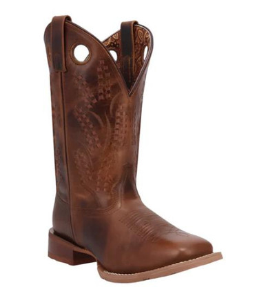 美品 Laredo ウェスタンブーツ 24cm ターコイズ×ブラウン Laredo® Ladies' Brown Dream Weaver Square Toe Boots