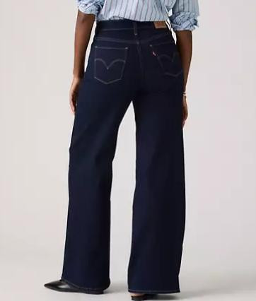 Levi's® Ladies' 318 Shaping Wide Leg Jeans in Darkest Sky
