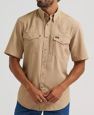 Wrangler® Men's S/S All Terrain Gear Performance Snap Shirt in