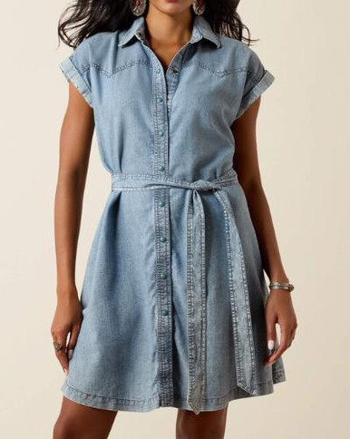 Ariat Ladies' Medium Blue Hampton Denim Shirt Dress