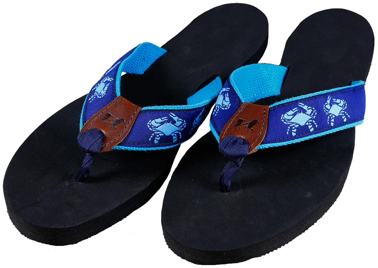 crab flip flops