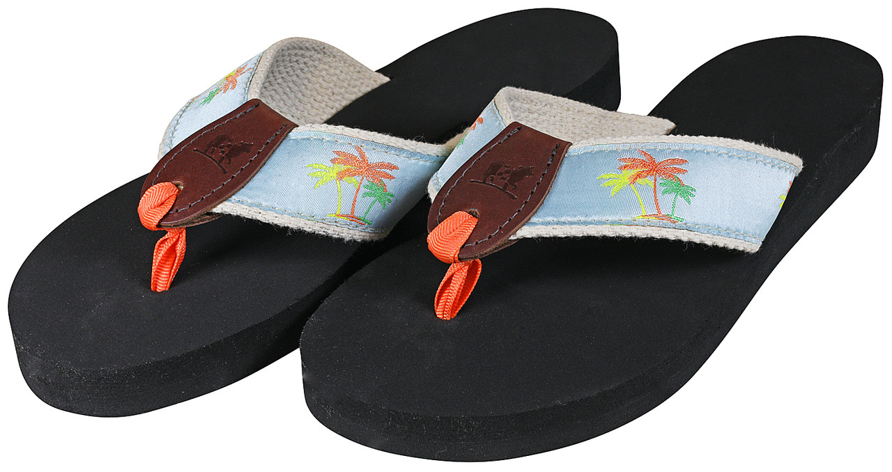 palm tree flip flops