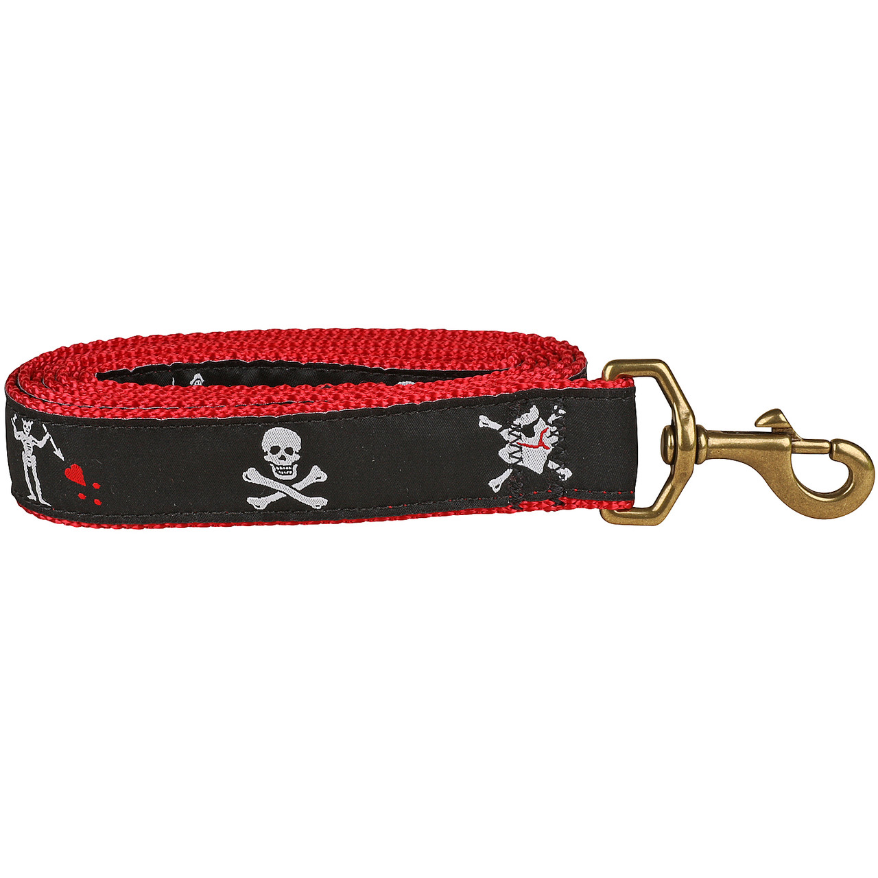 Pirate Flags Dog Leash  1.25 Inch by Belted Cow Company. Made in