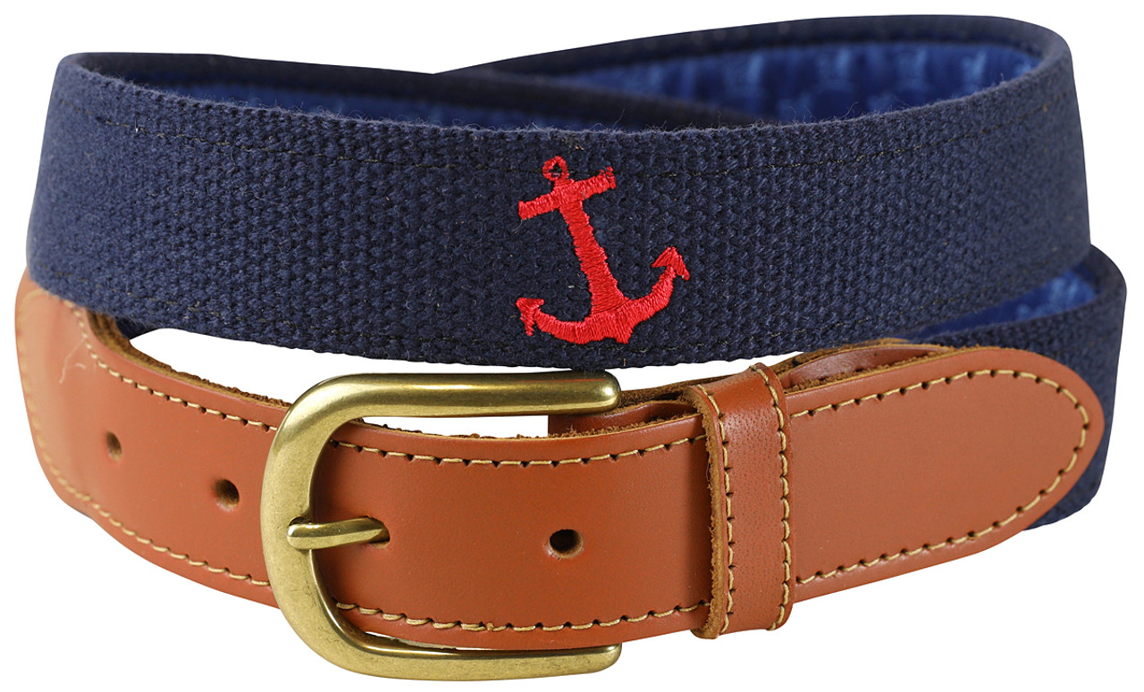 Anchor Embroidered Belt