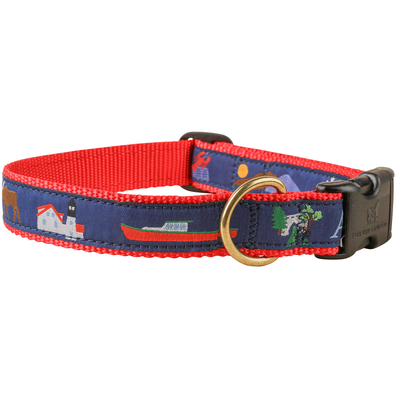 Acadia Dog Collar  1 Inch by Belted Cow Company. Maine In Maine