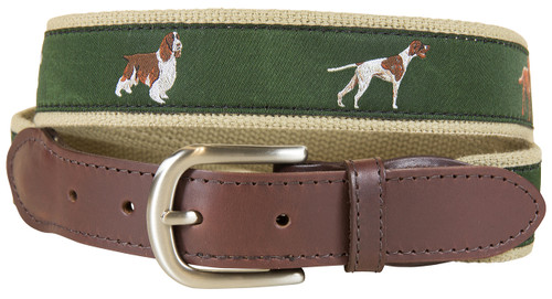 Sporting Dogs Leather Tab Belt