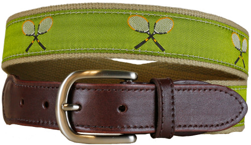 Vintage Tennis Leather Tab Belt