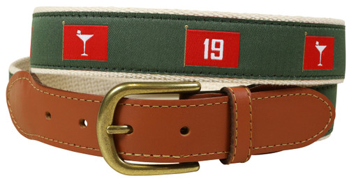 19th Hole Leather Tab Belt