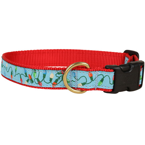 Tangled Holiday Lights Dog Collar | 1 Inch