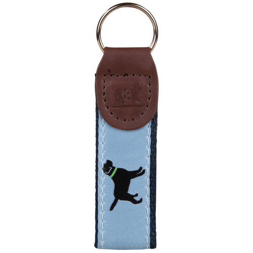 Chocolate Lab Needlepoint Key Fob