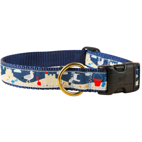 Seagulls & Sand Castles Dog Collar