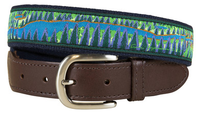 Hopkins North Woods Leather Tab Belt by Belted Cow Company. Made in Maine.